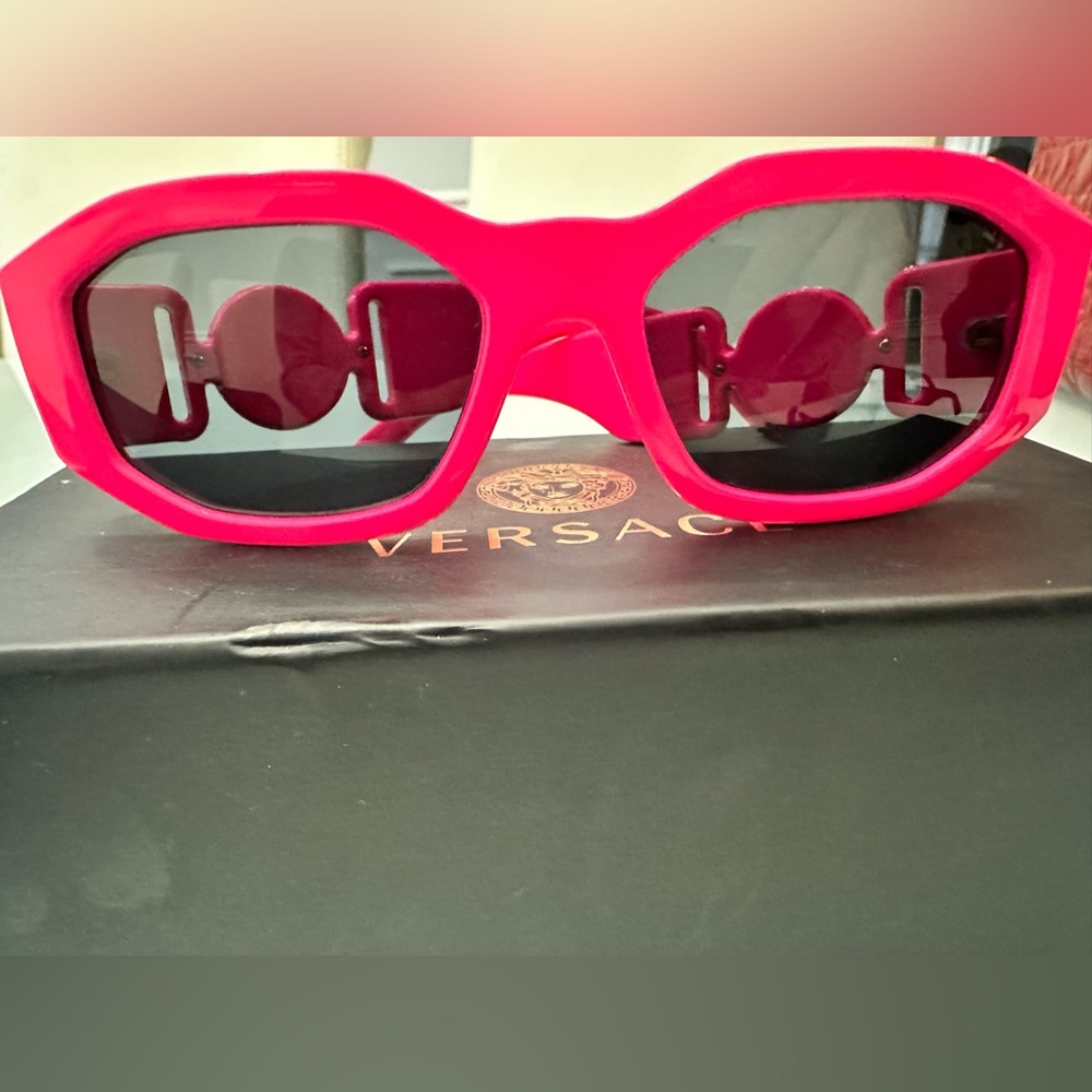 Hot pink Versace sunglasses